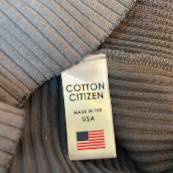 NWT Cotton Citizen Ibiza Long Sleeve Polo Dress in Ribbed Midnight Mix Size S - Picture 12 of 14